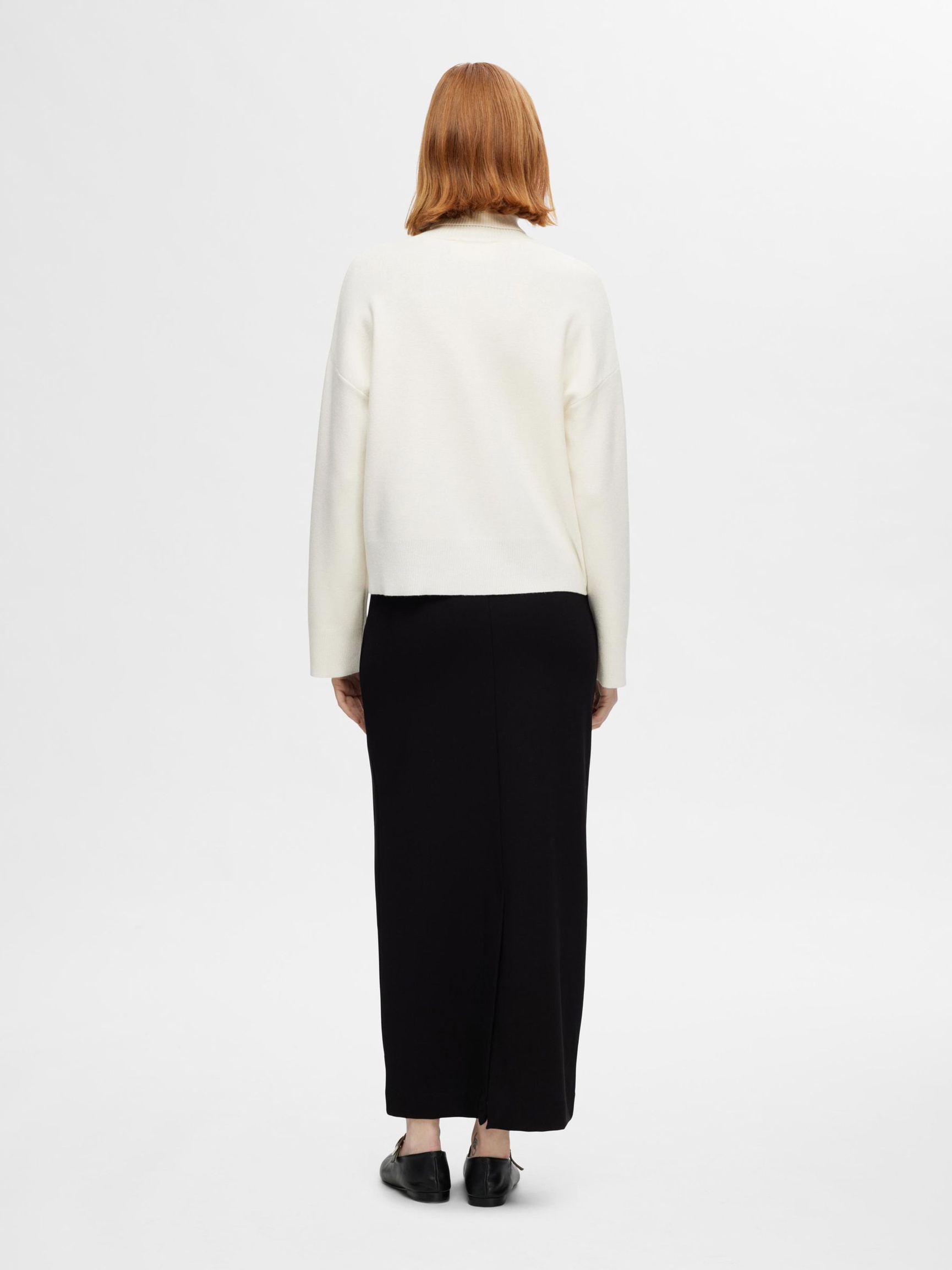VISCOSE BLEND KNITTED JUMPER, Birch, highres