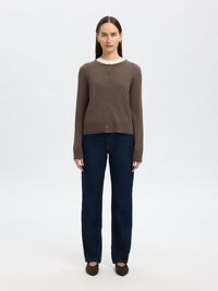 100% MERINOULD STRIKKET CARDIGAN, Delicioso, highres