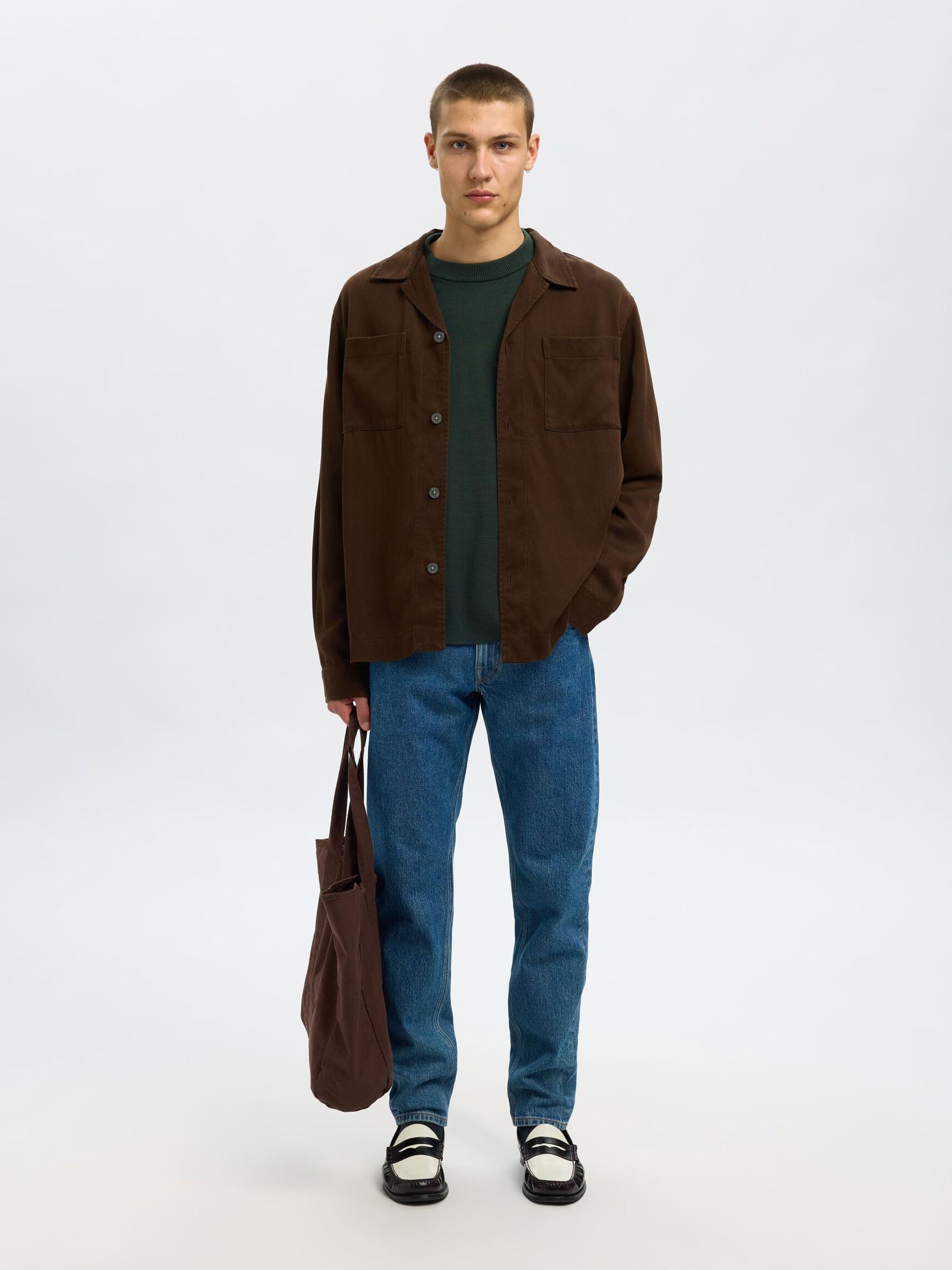 175 SLIM FIT JEANS, Medium Blue Denim, highres