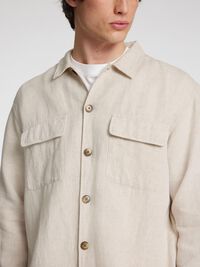 LINNENMIX OVERSHIRT, Pure Cashmere, highres