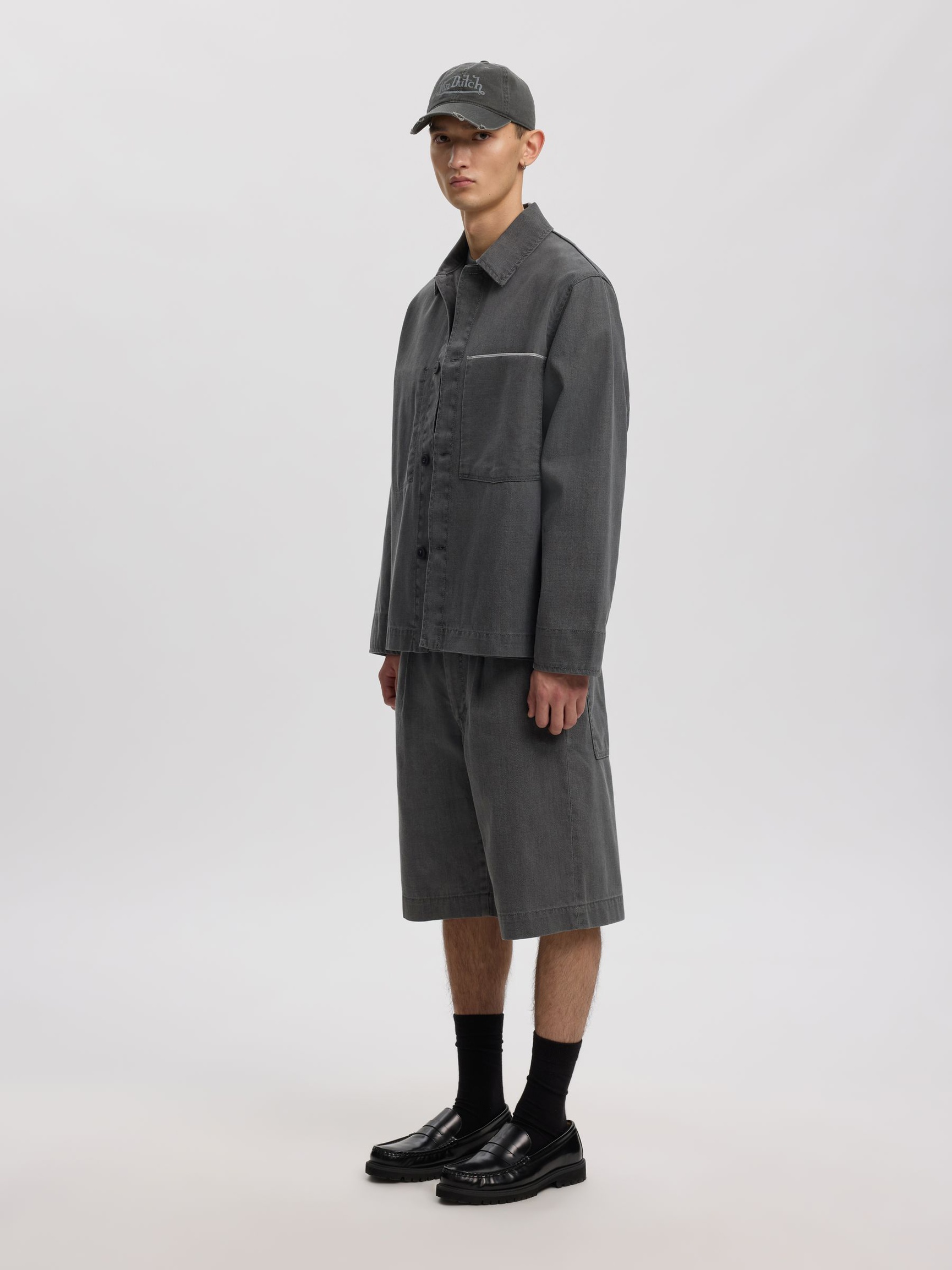 LÅNGA ÄRMAR ÖVERSKJORTA, Light Grey Denim, highres