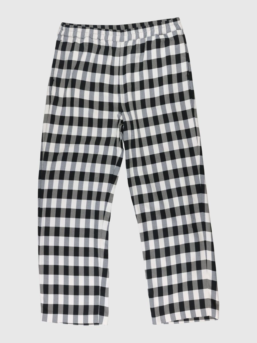 Selected GINGHAM CHECK TROUSERS, Black, highres - 80000430_Black_873992_001.jpg