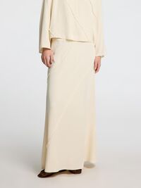 VISCOSE BLEND MAXI SKIRT, Birch, highres