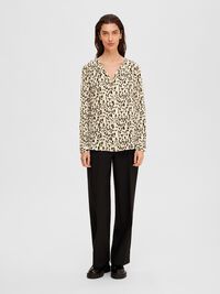 LEOPARD PRINT SHIRT, Sand Dollar, highres