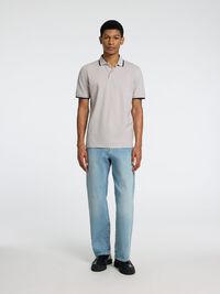 SHORT SLEEVED POLO SHIRT, Pure Cashmere, highres