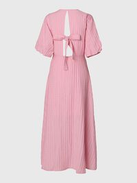 BALLOON SLEEVE MAXI DRESS, Bleached Mauve, highres