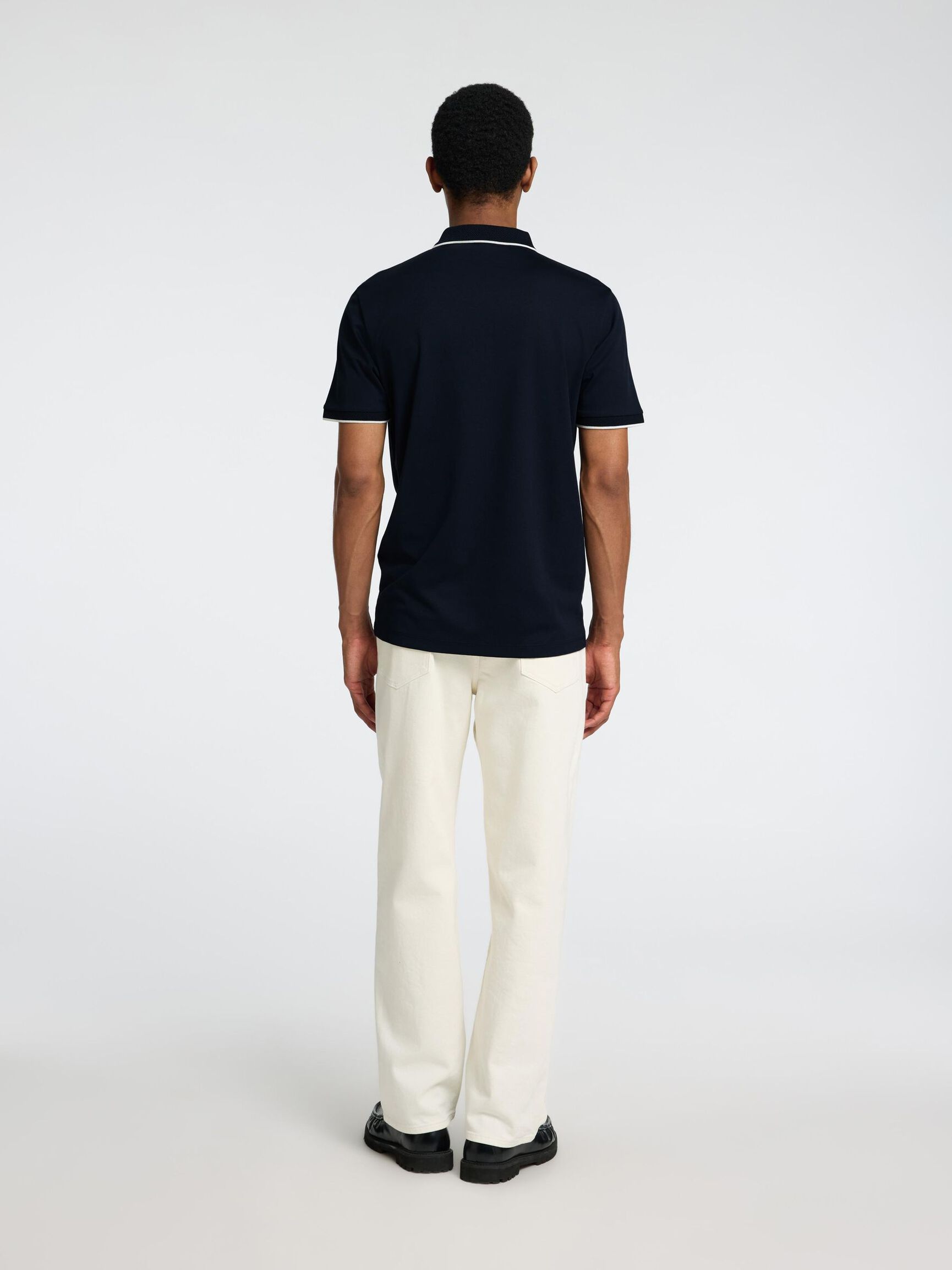 KURZARM POLO SHIRT, Sky Captain, highres