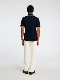 SHORT SLEEVED POLO SHIRT, Sky Captain, highres
