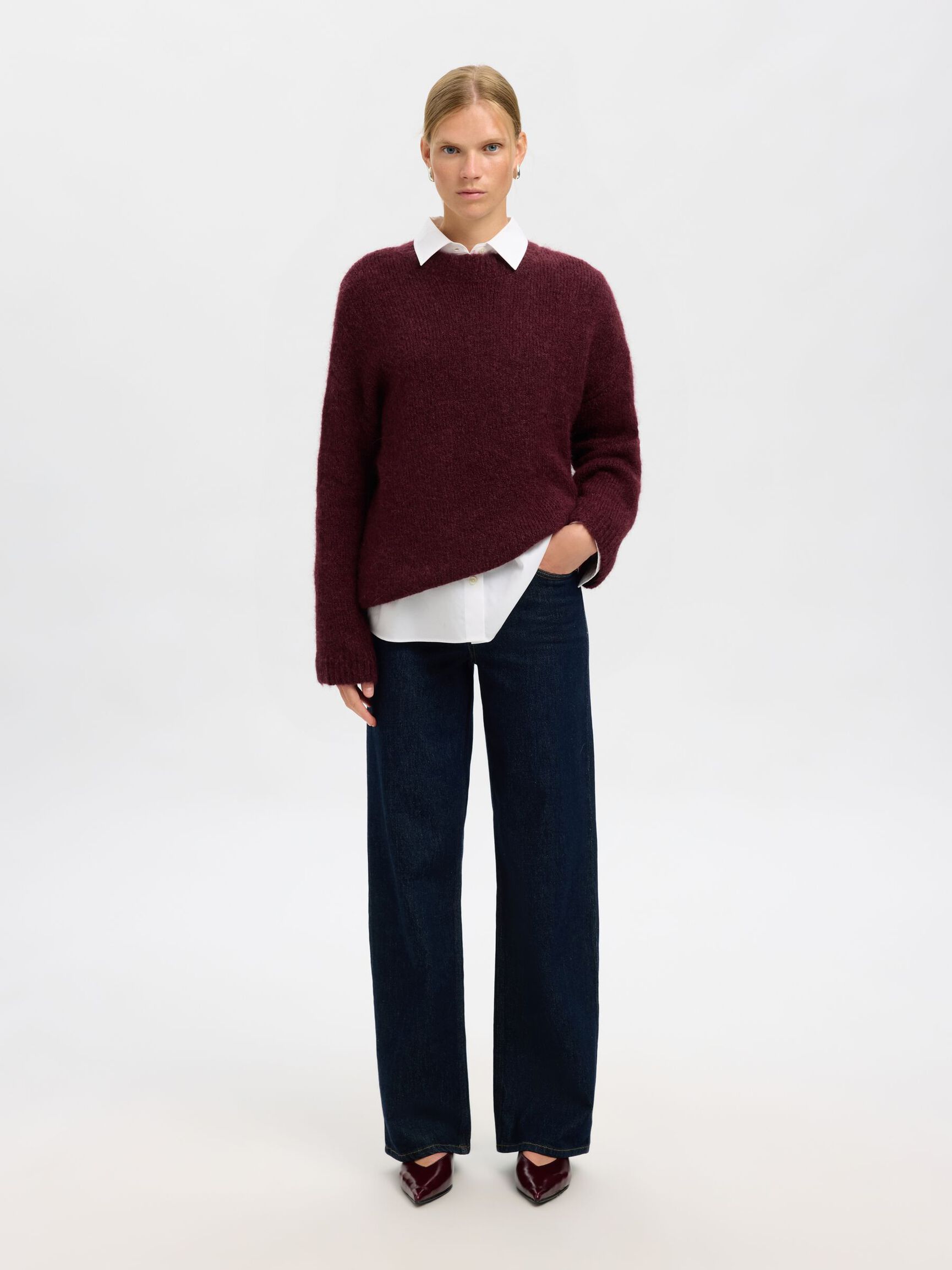 WOOL BLEND  PULLOVER, Fig, highres