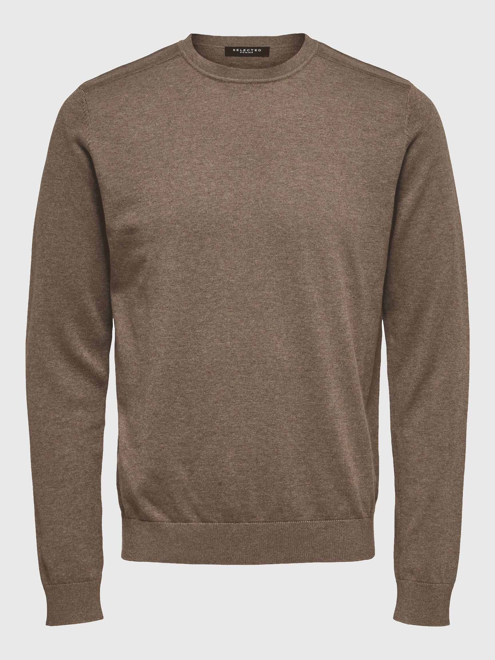 LONG-SLEEVED KNITTED JUMPER, Teak, highres