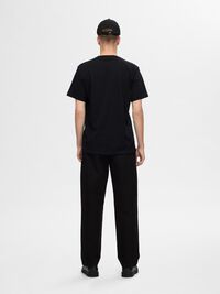 BESTICKTES T-SHIRT, Black, highres