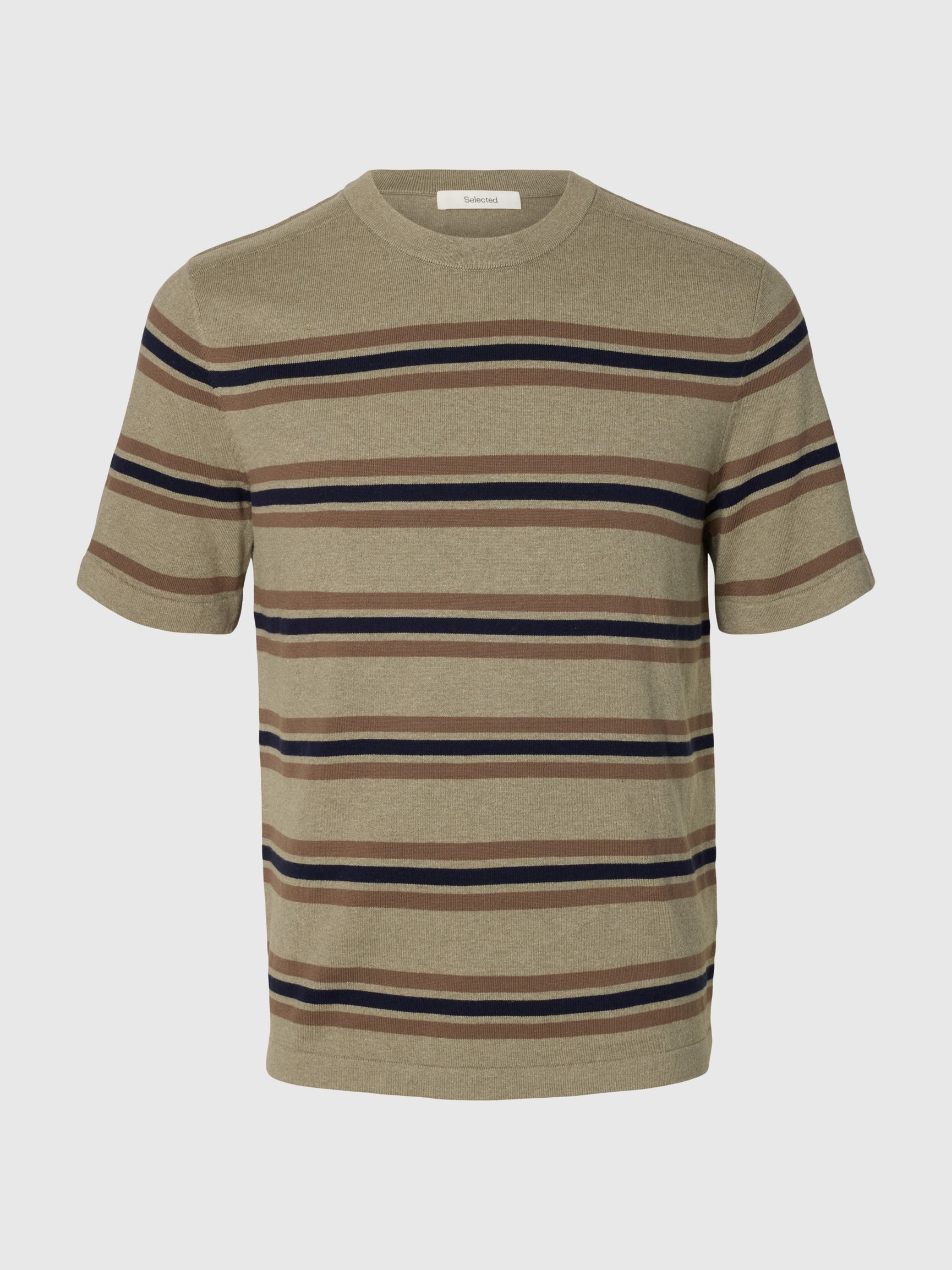 100% BAUMWOLL STRICKTOP, Vetiver, highres