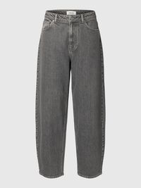 HIGH WAIST BARREL FIT JEANS, Medium Grey Denim, highres
