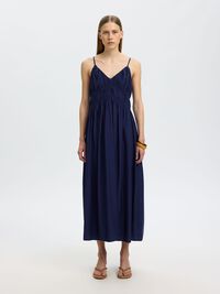 V-NECK SPAGHETTI MAXI DRESS, Ocean Cavern, highres
