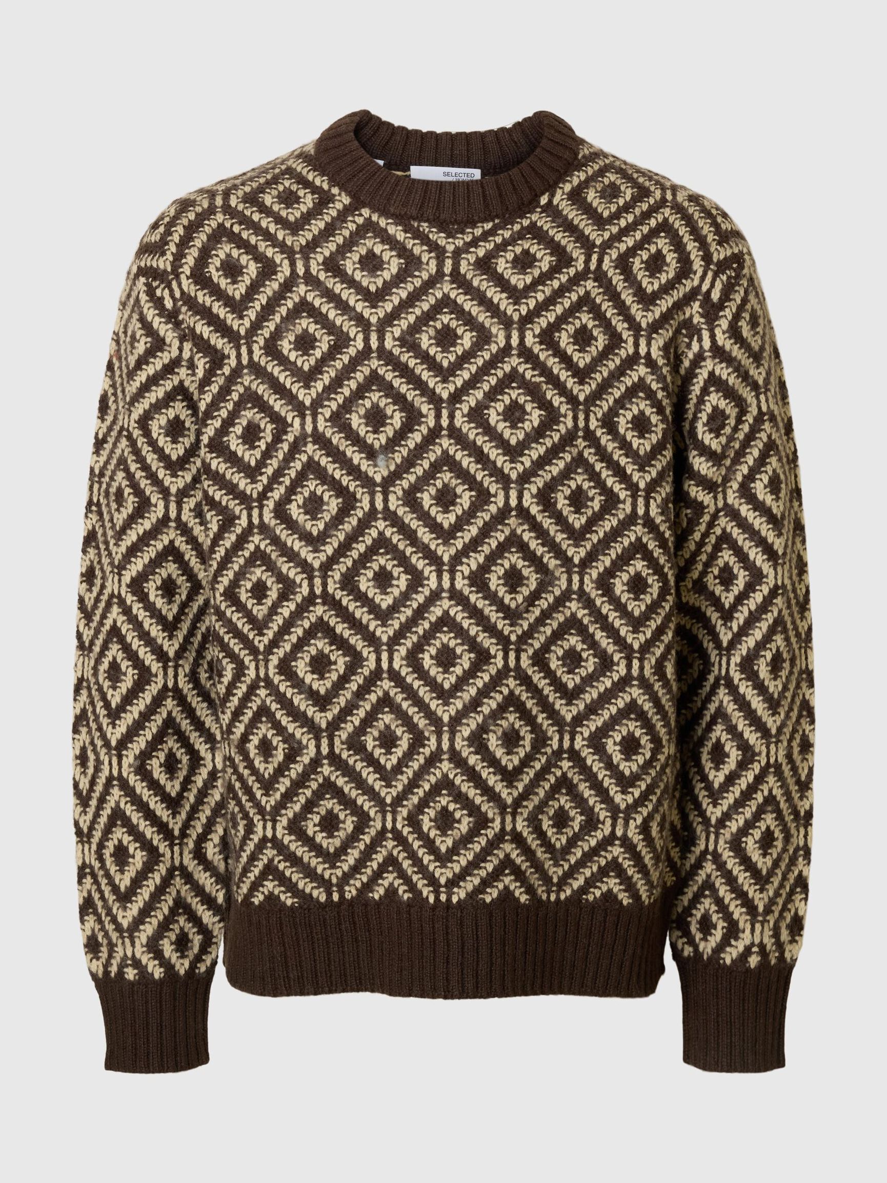 PATTERN KNITTED JUMPER, Delicioso, highres