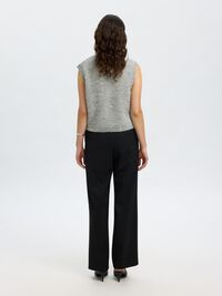 GILET A MAGLIA, Light Grey Melange, highres