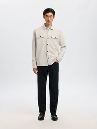 CLASSIC OVERSHIRT, Oatmeal, highres