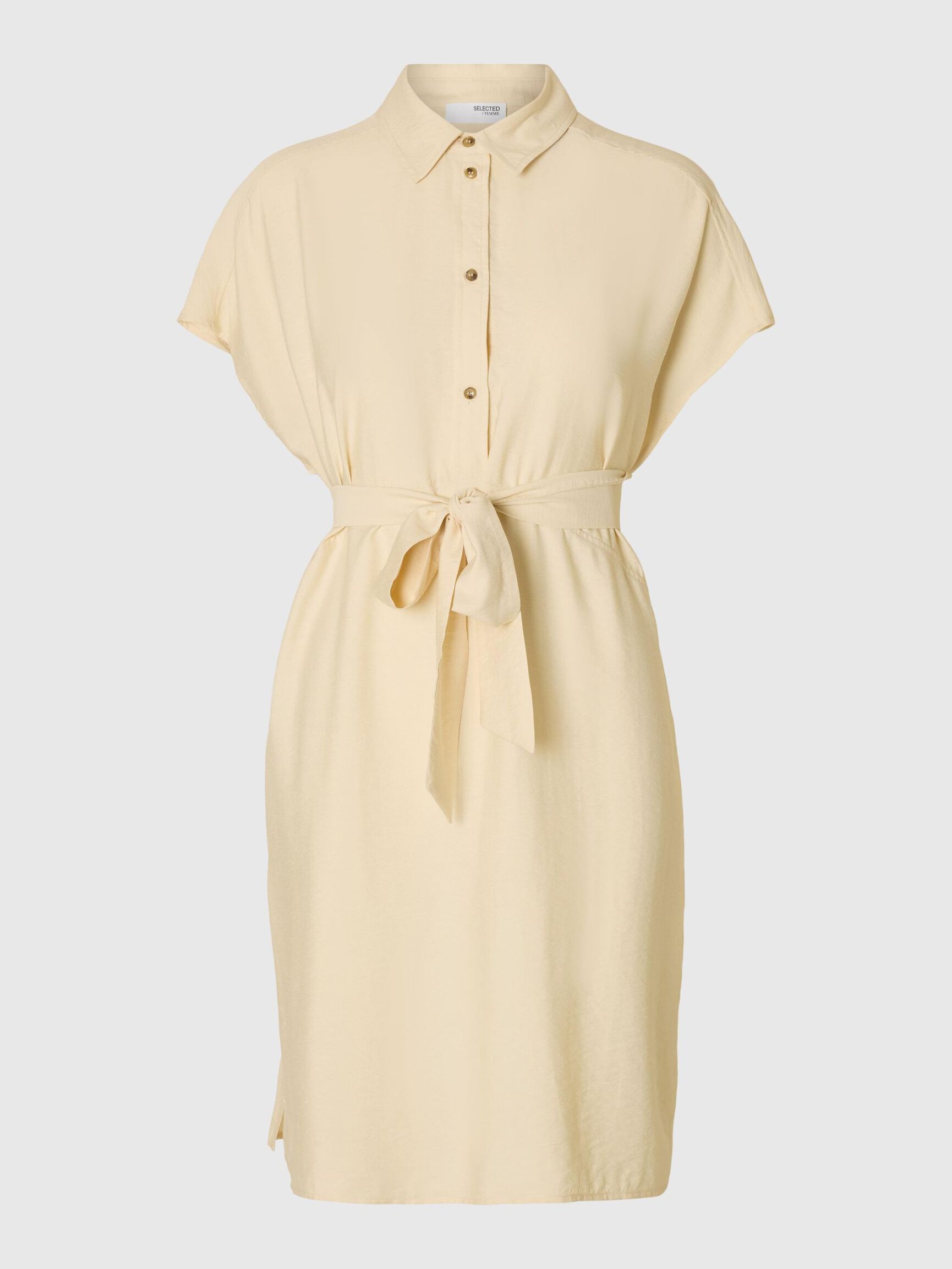 MINI SHIRT DRESS, Birch, highres