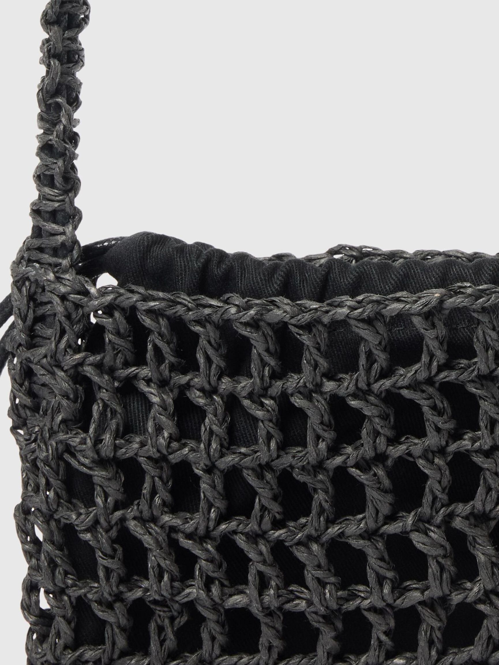 DRAWSTRING BAG, Black, highres