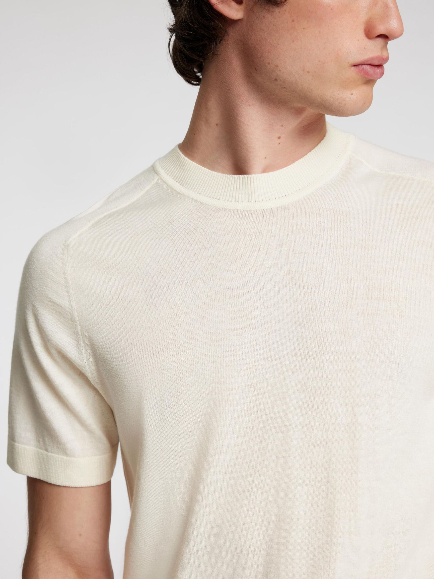T-SHIRT, Egret, highres