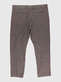 CHECKED WOOL BLEND SUIT TROUSERS, Brownie, highres