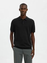 STICKAD PIKÉTRÖJA, Navy Blazer, highres