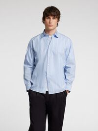 RELAXED FIT LONG SLEEVED SHIRT, Light Blue, highres