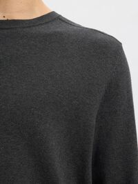 LONG-SLEEVED KNITTED JUMPER, Antracit, highres