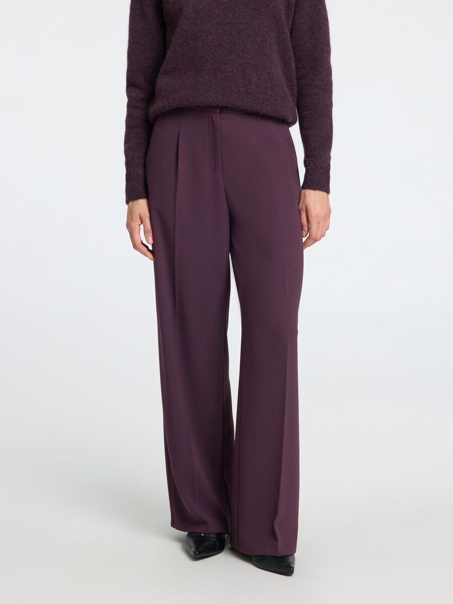 Selected GEWEBTE HOSE MIT WEITEM BEIN, Plum Perfect, highres - 16089912_PlumPerfect_003.jpg