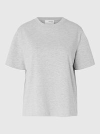 BOXY T-SHIRT, Light Grey Melange, highres