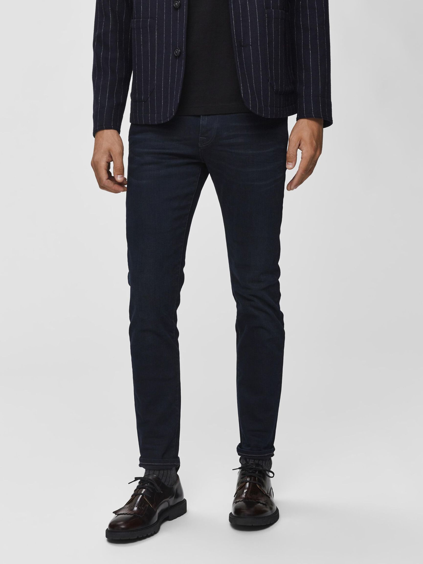 MÖRK TVÄTT SLIM FIT-JEANS, Blue Black Denim, highres