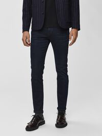 DUNKELBLAUE SLIM FIT JEANS, Blue Black Denim, highres