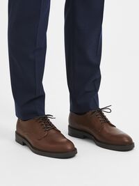 LEDER DERBY-SCHUHE, Demitasse, highres