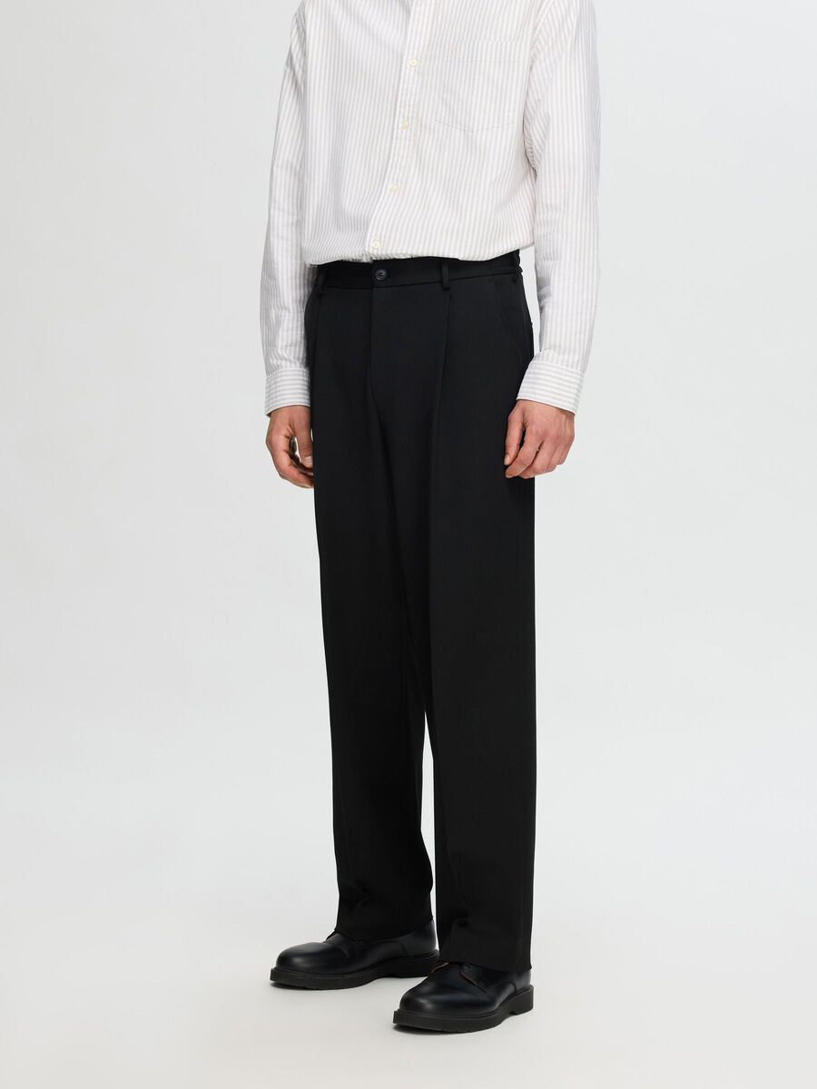 Selected 220 LOOSE FIT TROUSERS, Black, highres - 16097529_Black_003.jpg
