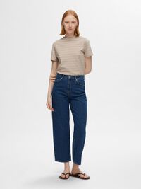 GESTREEPT KATOEN T-SHIRT, Pure Cashmere, highres