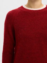 LONG-SLEEVED KNITTED JUMPER, Equestrian Red, highres