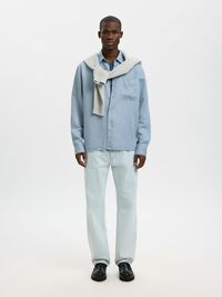 RELAXED FIT HEMD, Dusty Blue, highres