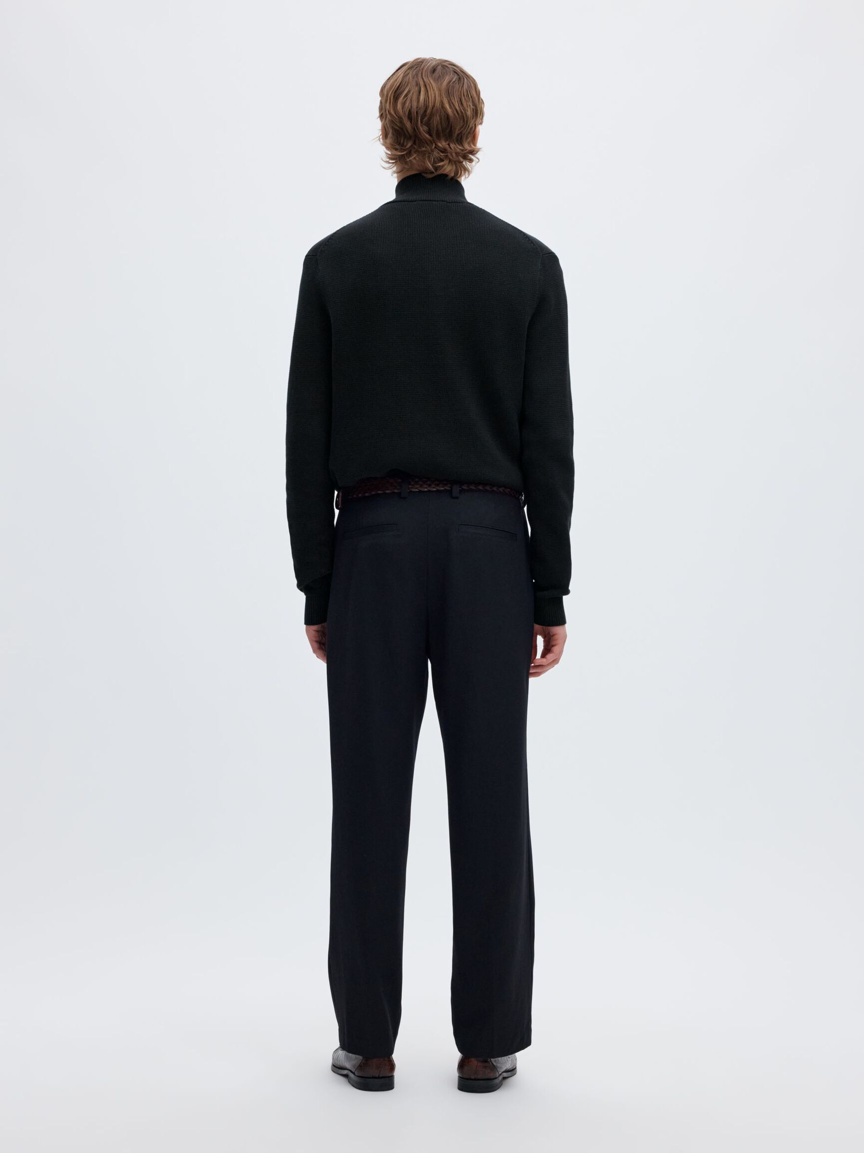 HALF-ZIP PULLOVER, Black, highres