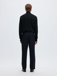 HALF-ZIP PULLOVER, Black, highres