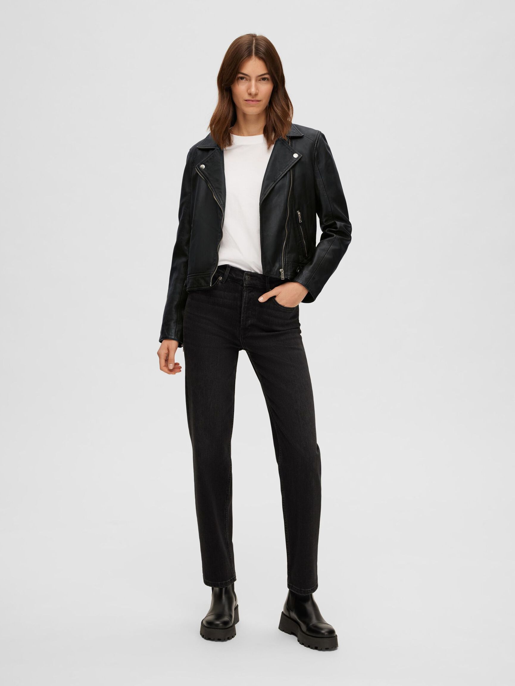 CLASSIC LEDERJACKE, Black, highres