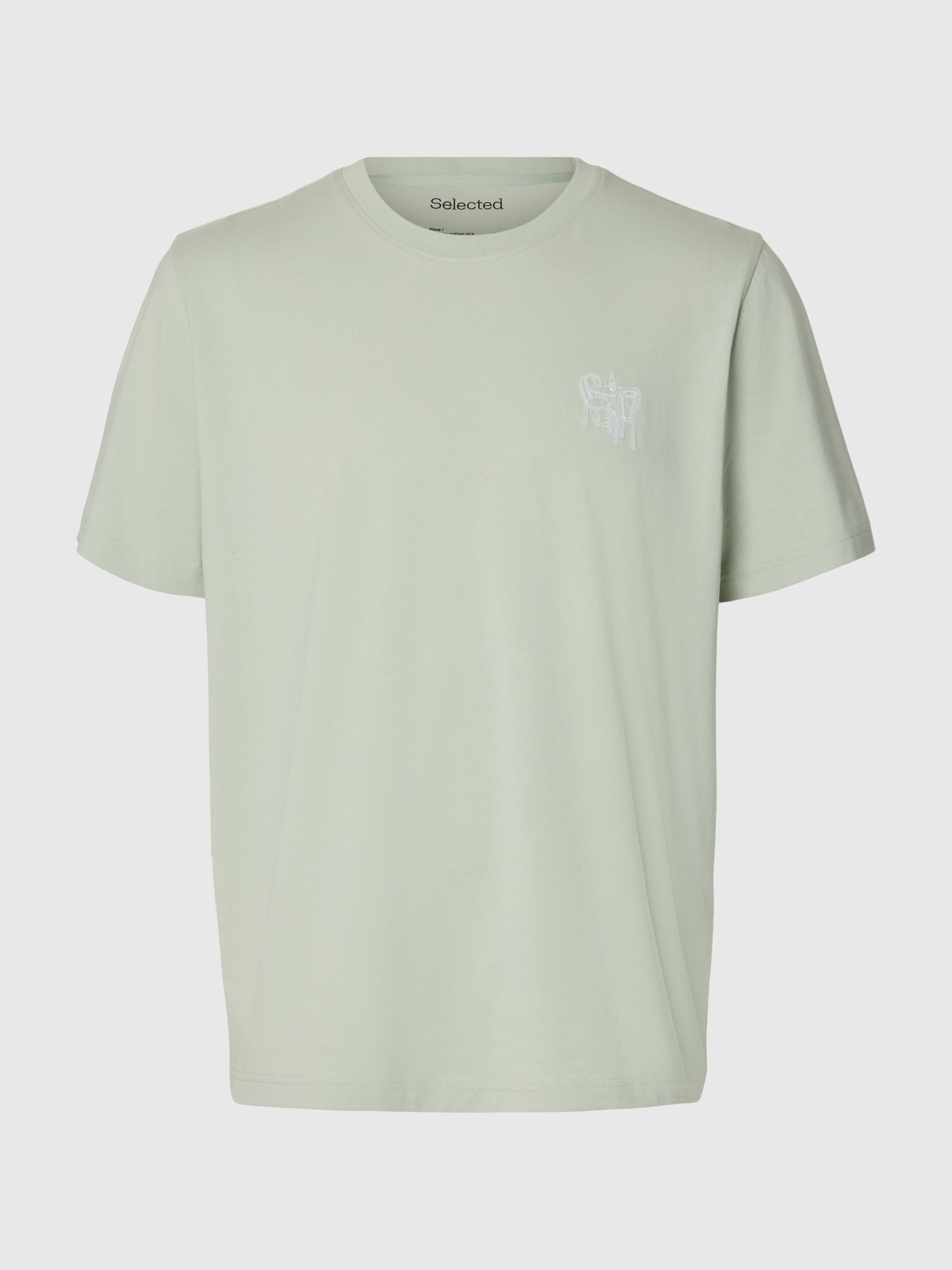 REGULAR FIT BOMULD T-SHIRT, Aqua Gray, highres