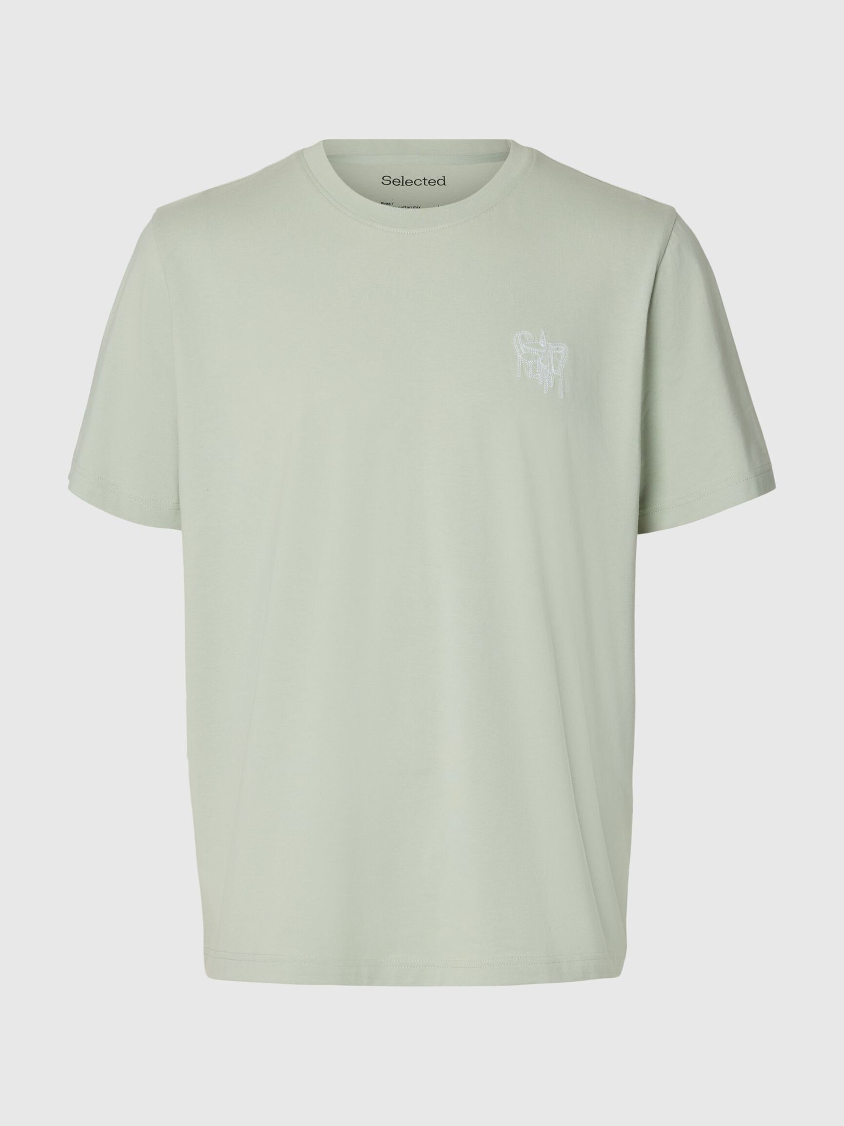 REGULAR FIT BOMULD T-SHIRT, Aqua Gray, highres