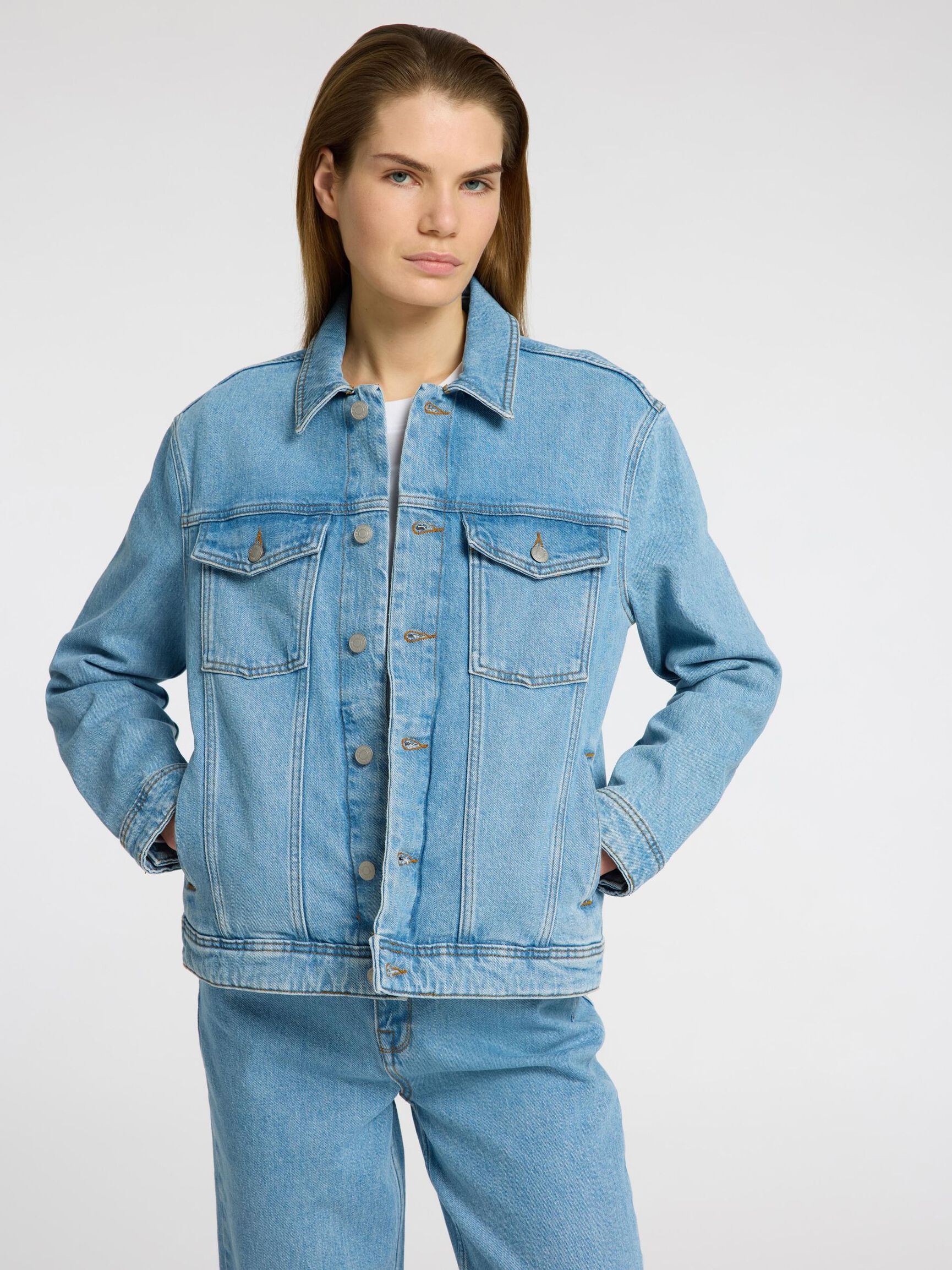 HELLBLAUE JEANSJACKE, Light Blue Denim, highres