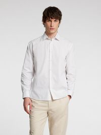 RELAXED FIT LONG SLEEVED SHIRT, White, highres