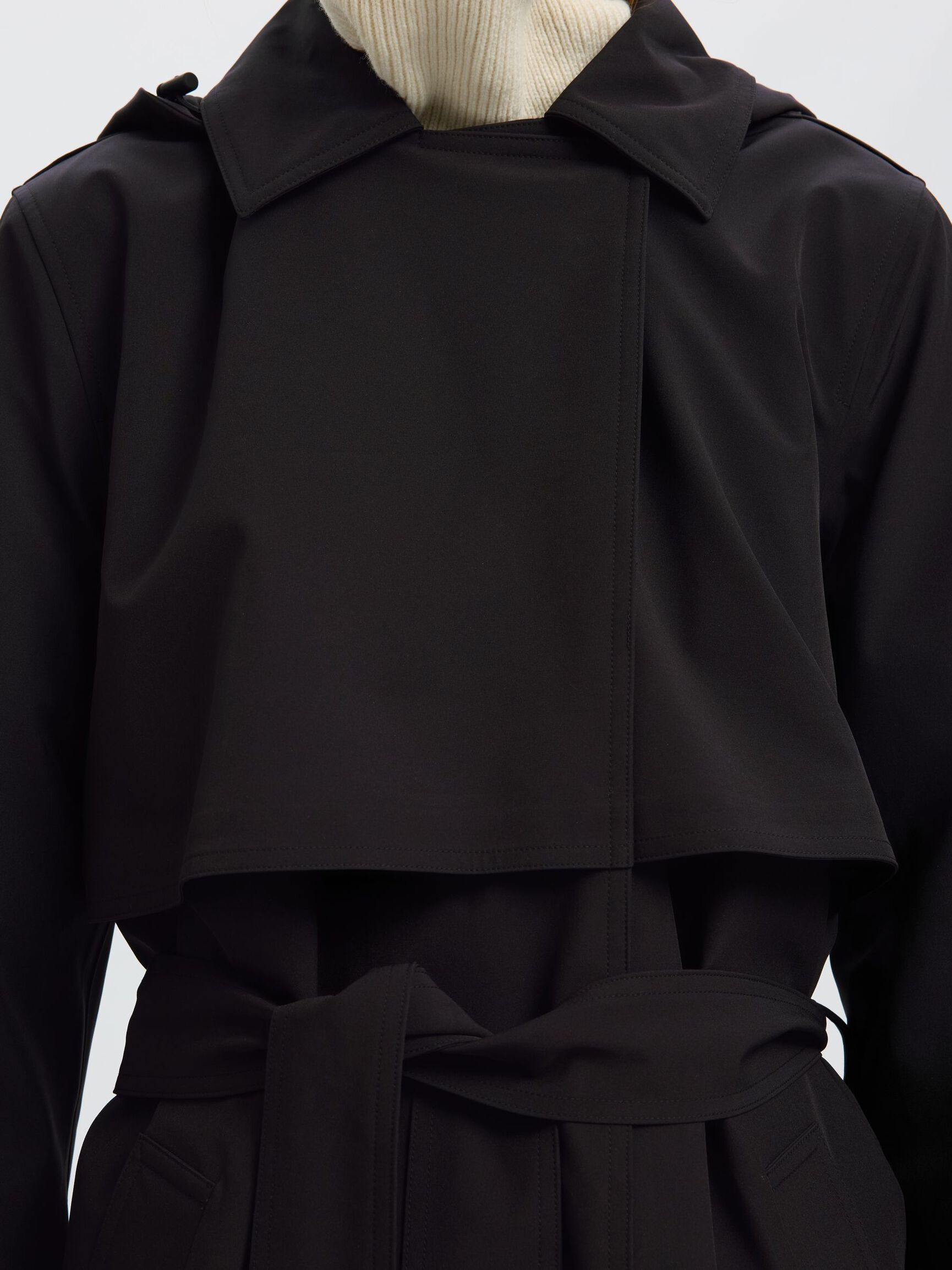 TECHNICAL TRENCHCOAT, Black, highres