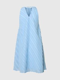VESTITO CON SCOLLO ALL'AMERICANA, Cerulean, highres