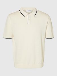 GEBREIDE POLO, Egret, highres