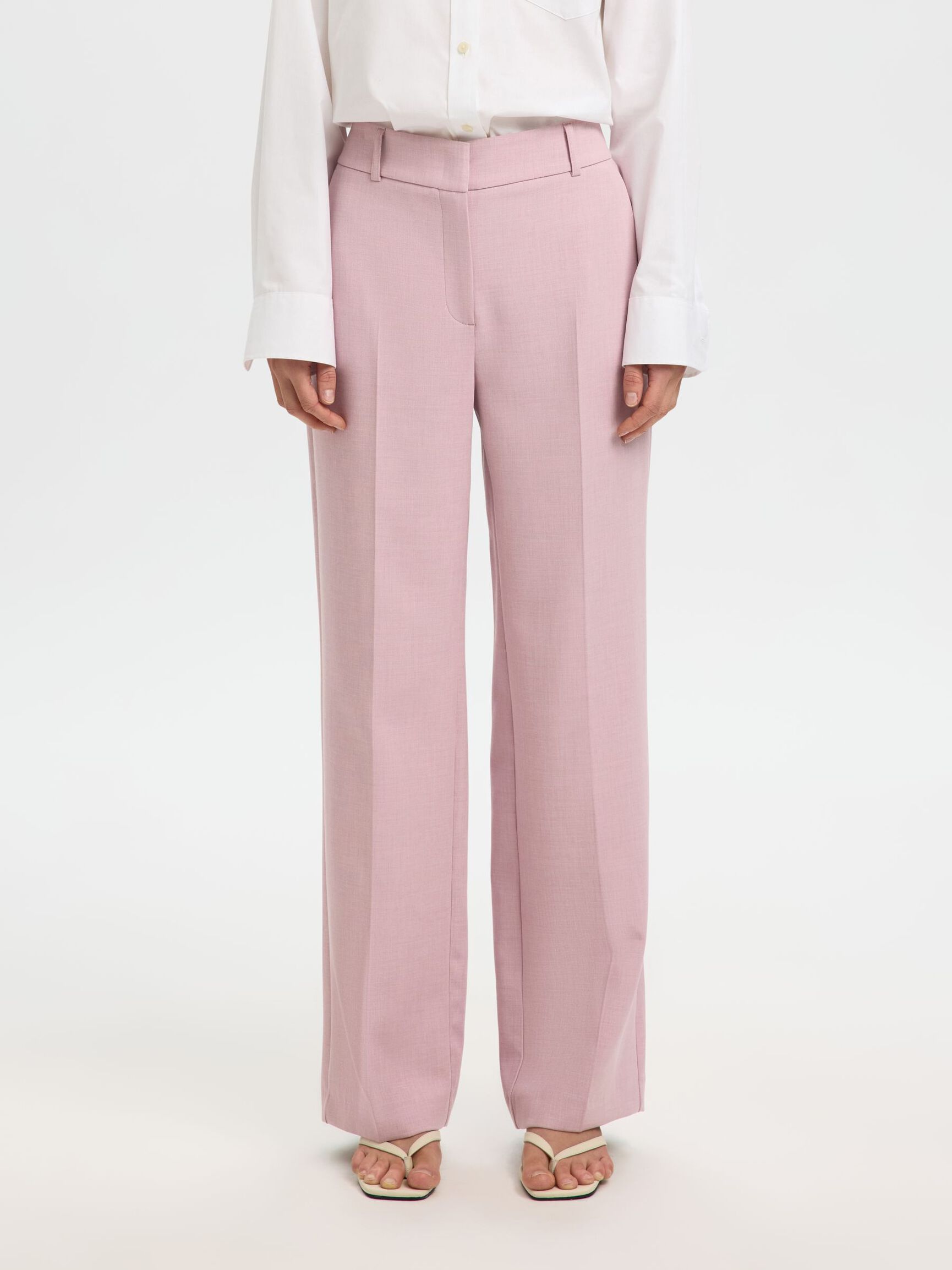 TAILLEUR PANTALON À JAMBE AMPLE, Bleached Mauve, highres