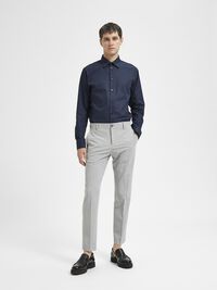 175 SLIM FIT TROUSERS, Light Grey Melange, highres