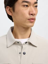 CLASSIC OVERSHIRT, Oatmeal, highres